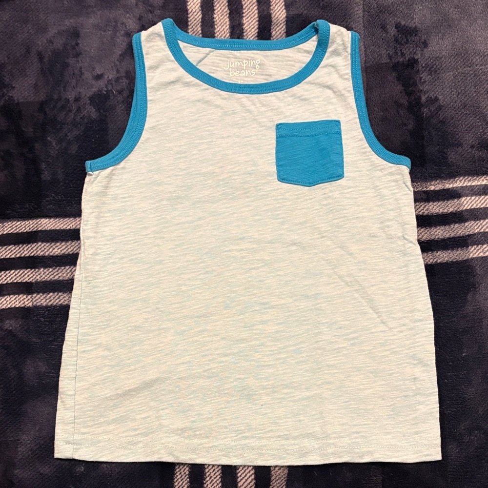 Jumping Beans Kids Tank Top - Teal and blue